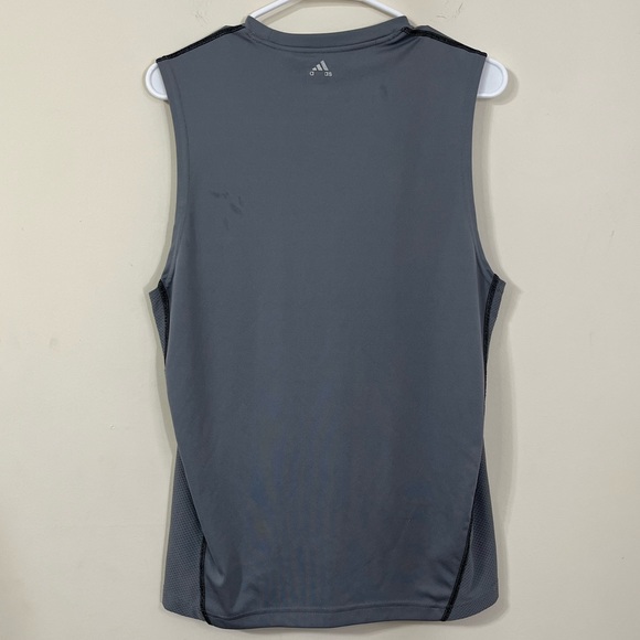 Adidas Gray Stripe Performance Muscle Tee - Picture 5 of 7